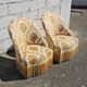 2 French Vintage Crapaud Seater-golden beige Cocktail Chairs 60s