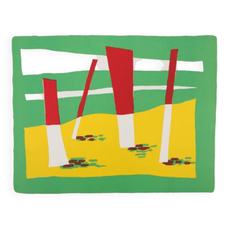 Léon Gischia : La Plage, lithographie originale signée