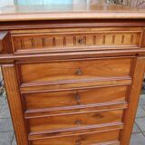 Semainier Napoléon III en noyer fin du 19e siècle