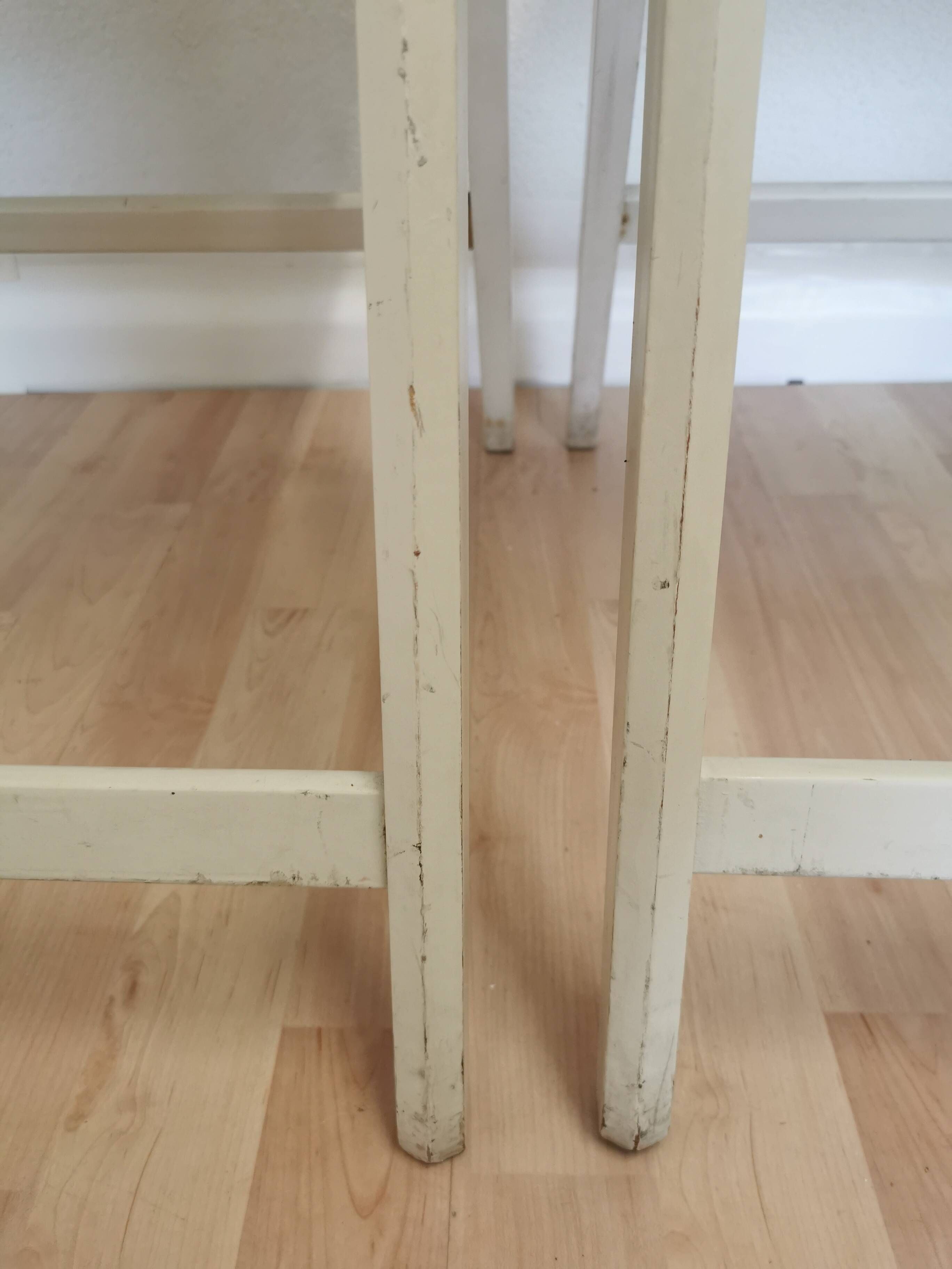 Set of 4 Vintage Wooden Folding Lounge Chairs: Beige Fabric, STOL Kamnik 1970