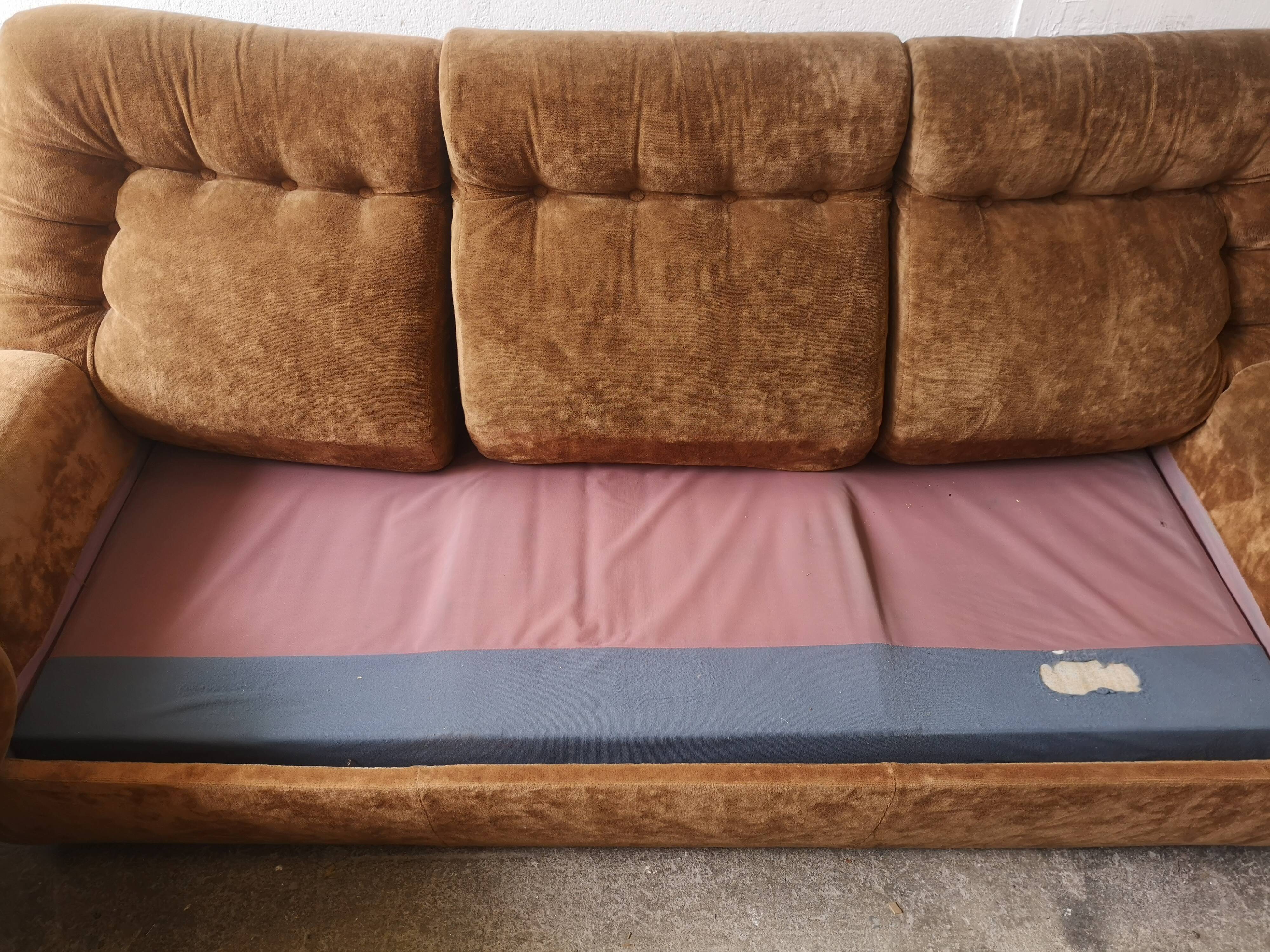 Vintage velvet sofa