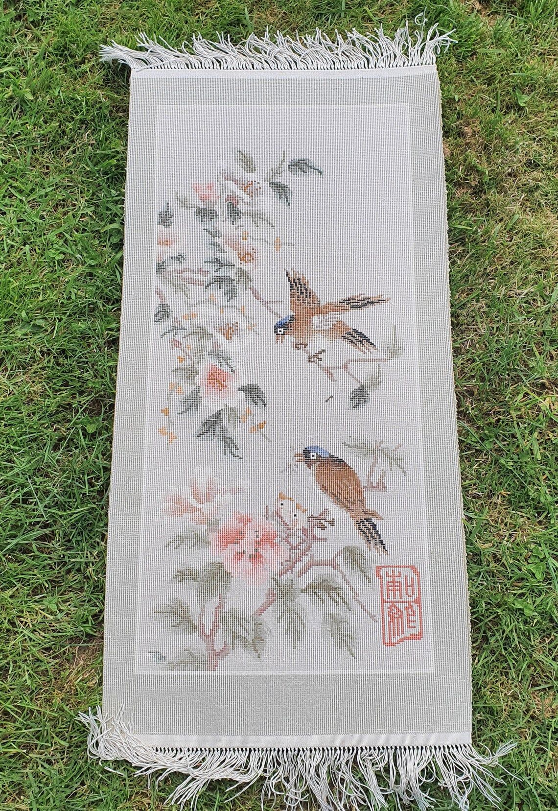 60x30cm bird silk carpet