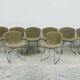 Set of 10 Wire chairs by Harry Bertoia for Knoll