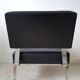 Chrome metal and imitation leather armchair from the 50s