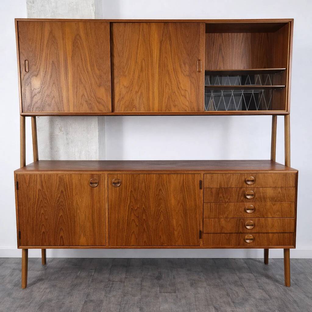 Double enfilade in teak, Denmark, 1960s.