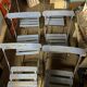 Lot de 6 chaises de jardin fer forgé bleu