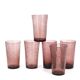Six bubbled Biot glasses in purple glass, 1970s