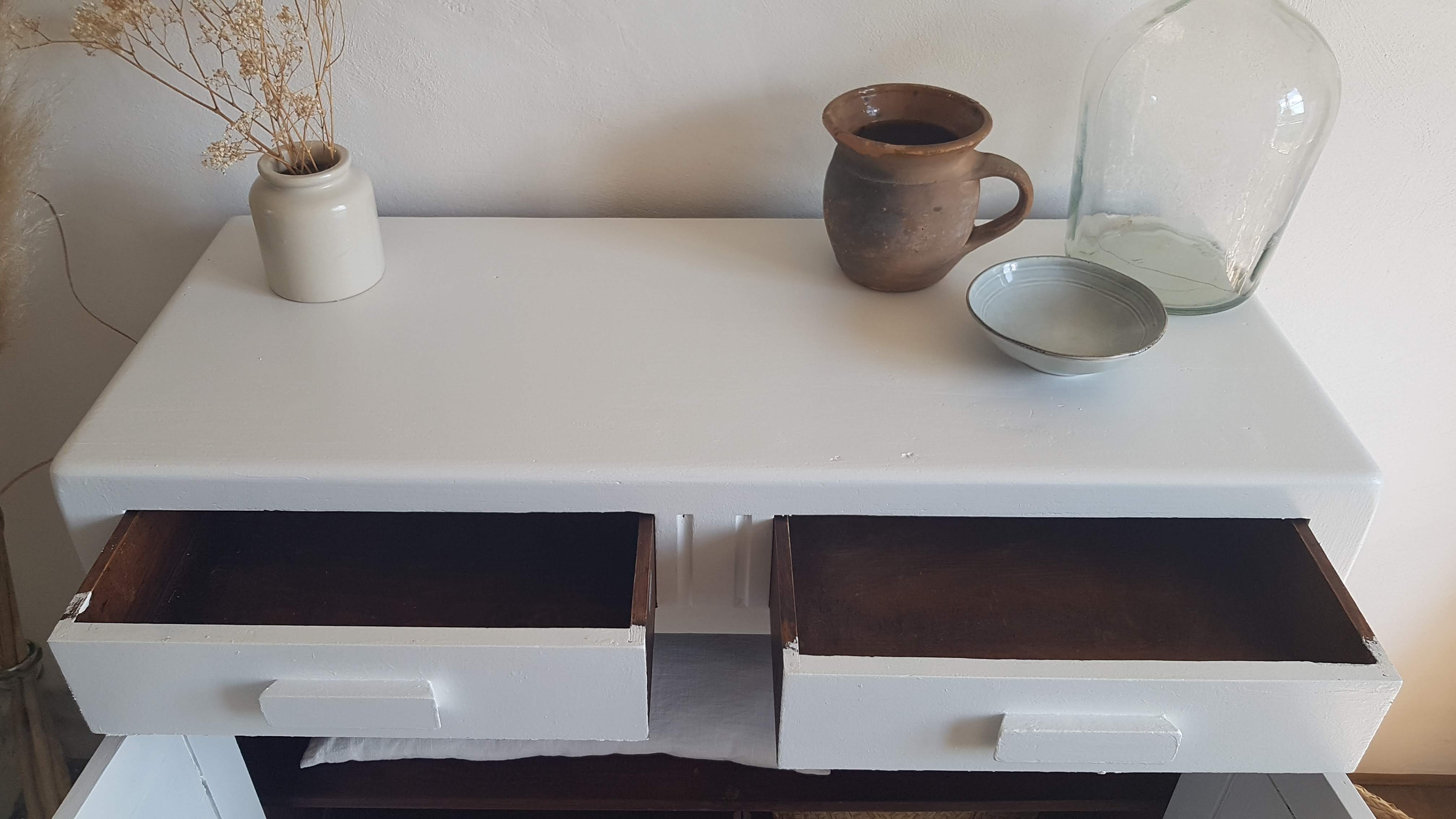 Old white parisian buffet