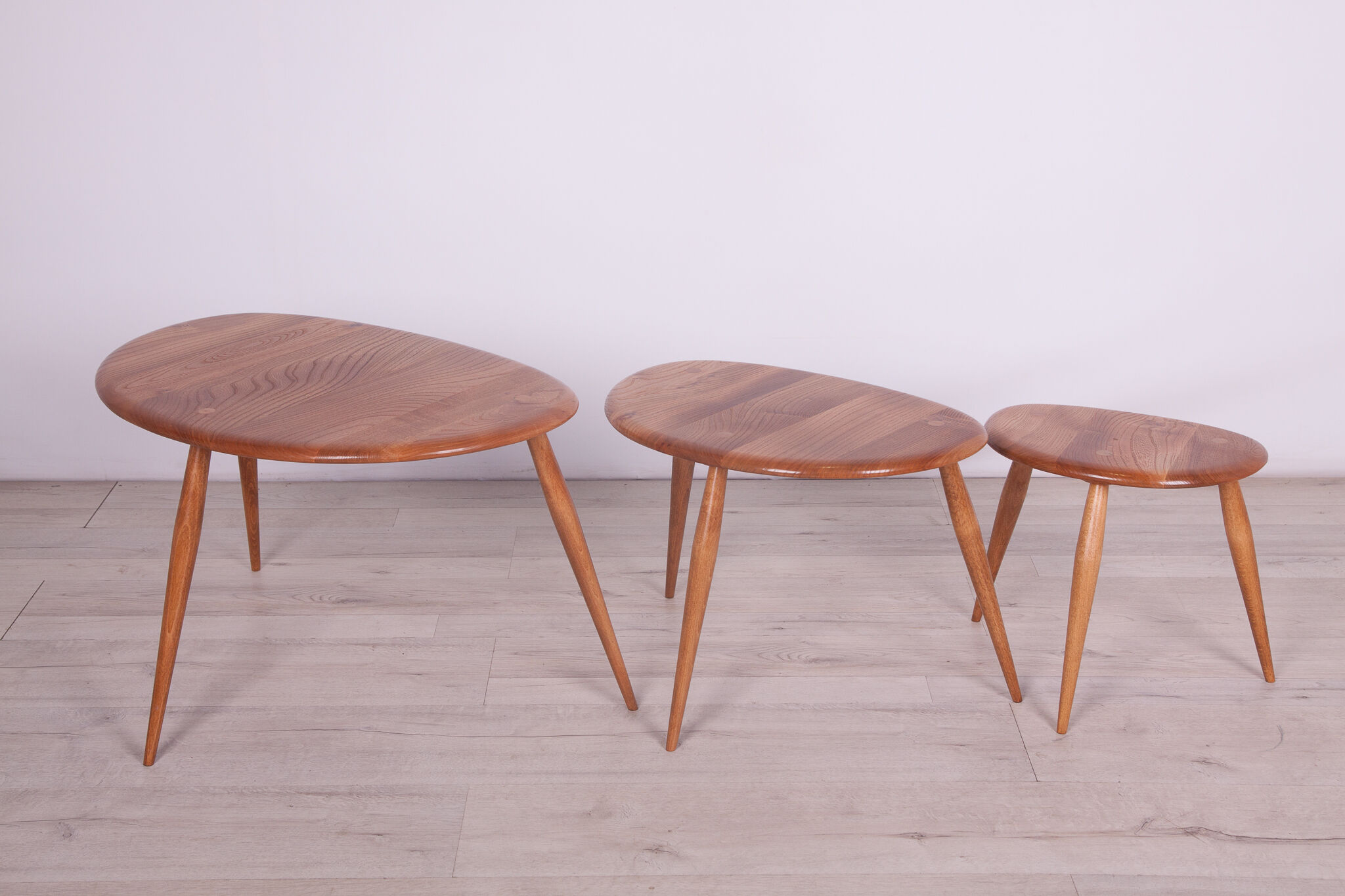 Pebble Nesting Tables by Lucian Ercolani for Ercol, 1960s, Set of 3