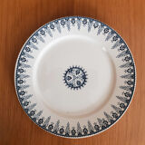 Flat earthenware plates from Sarreguemines Digoin, Algiers model