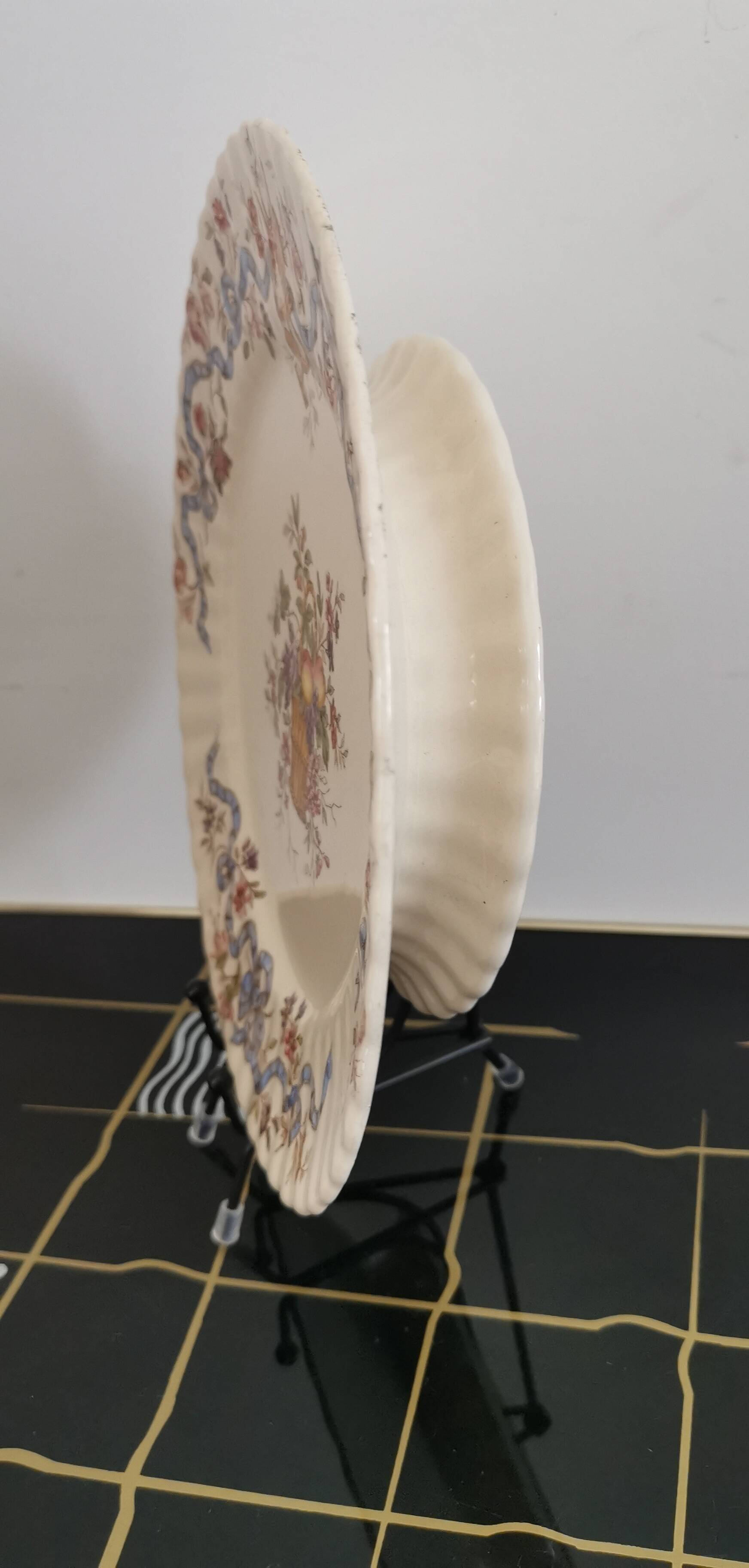 Compotier Longchamp Terre de Fer modèle "rubans"