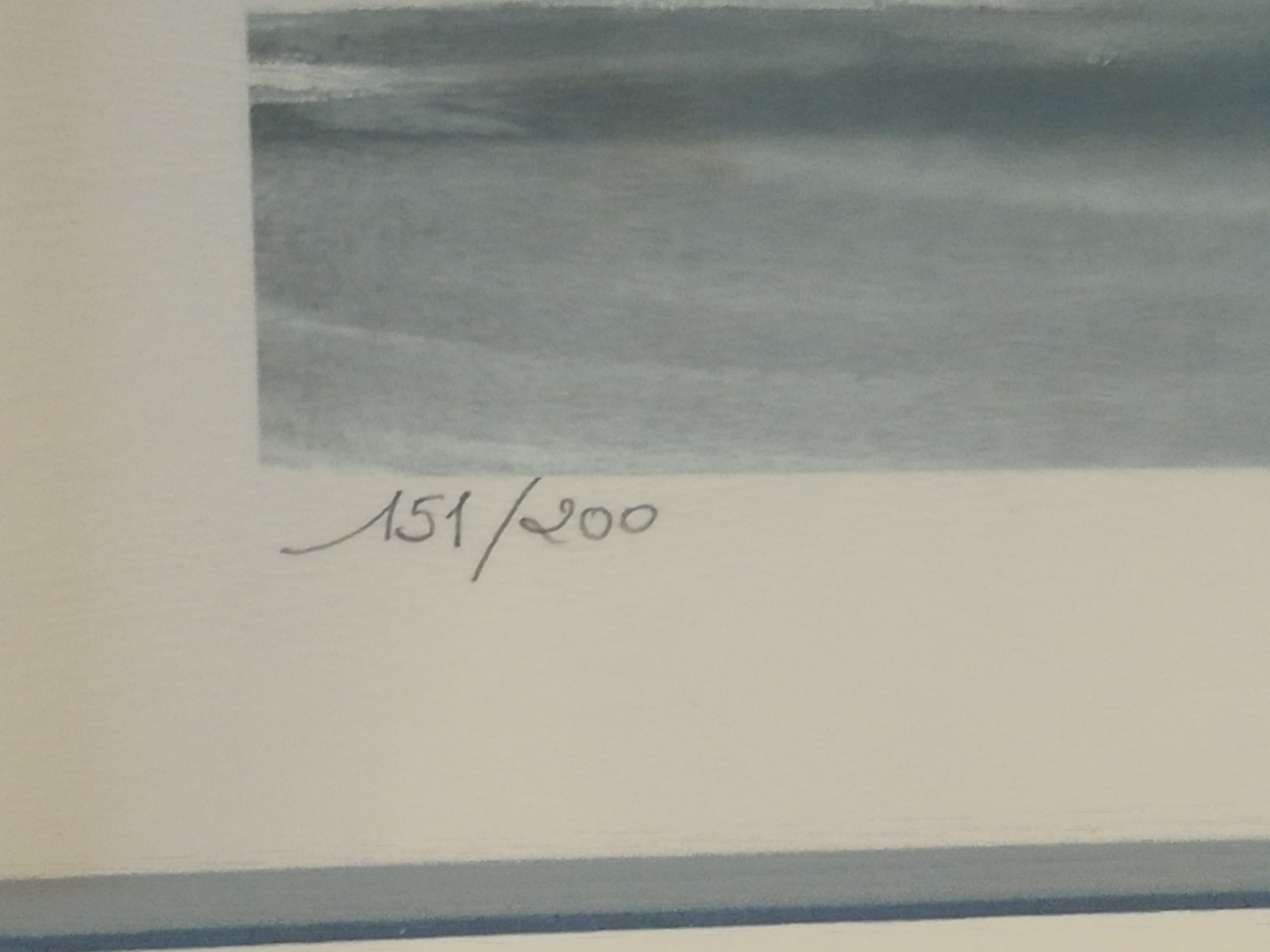Marine lithograph signed Stéphane Lauro
