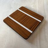 Formica wood and mother-of-pearl trivet