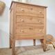 Petite commode 3 tiroirs bois brut- finition bois brut - 81 cm