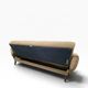Vintage armchair/sofa/lounge in taupe colour with a stain.