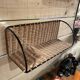 Pair rattan shelf vintage 50s