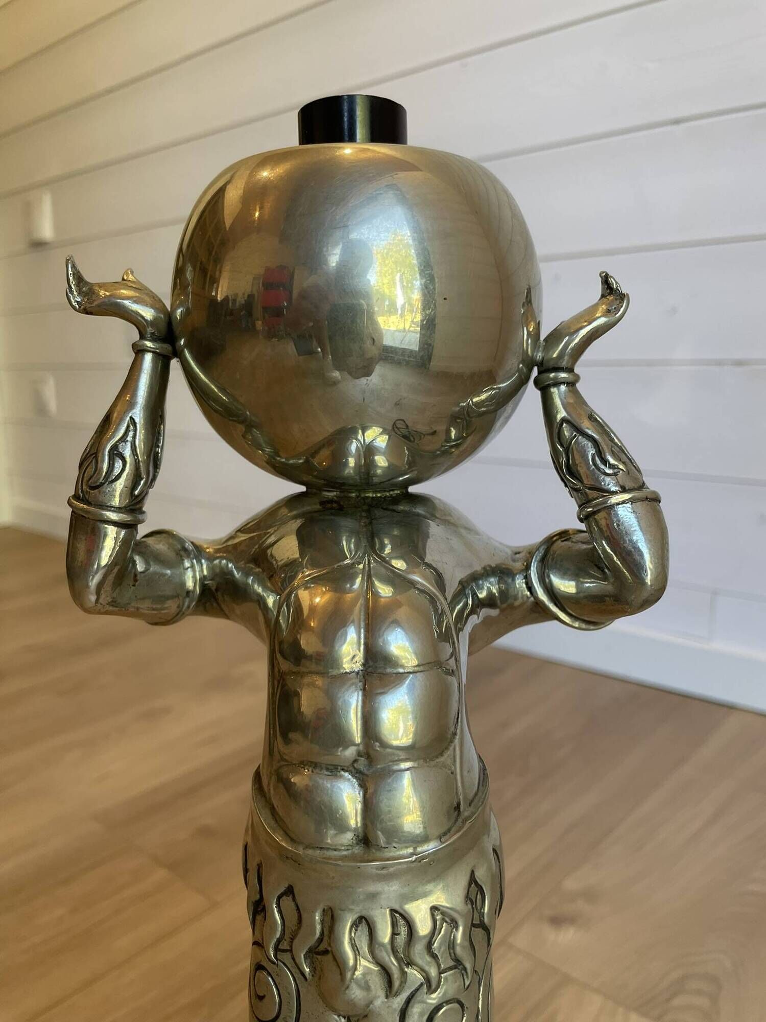 Sculptural Lamp in Tin by Piero Figura for Atena – Italy