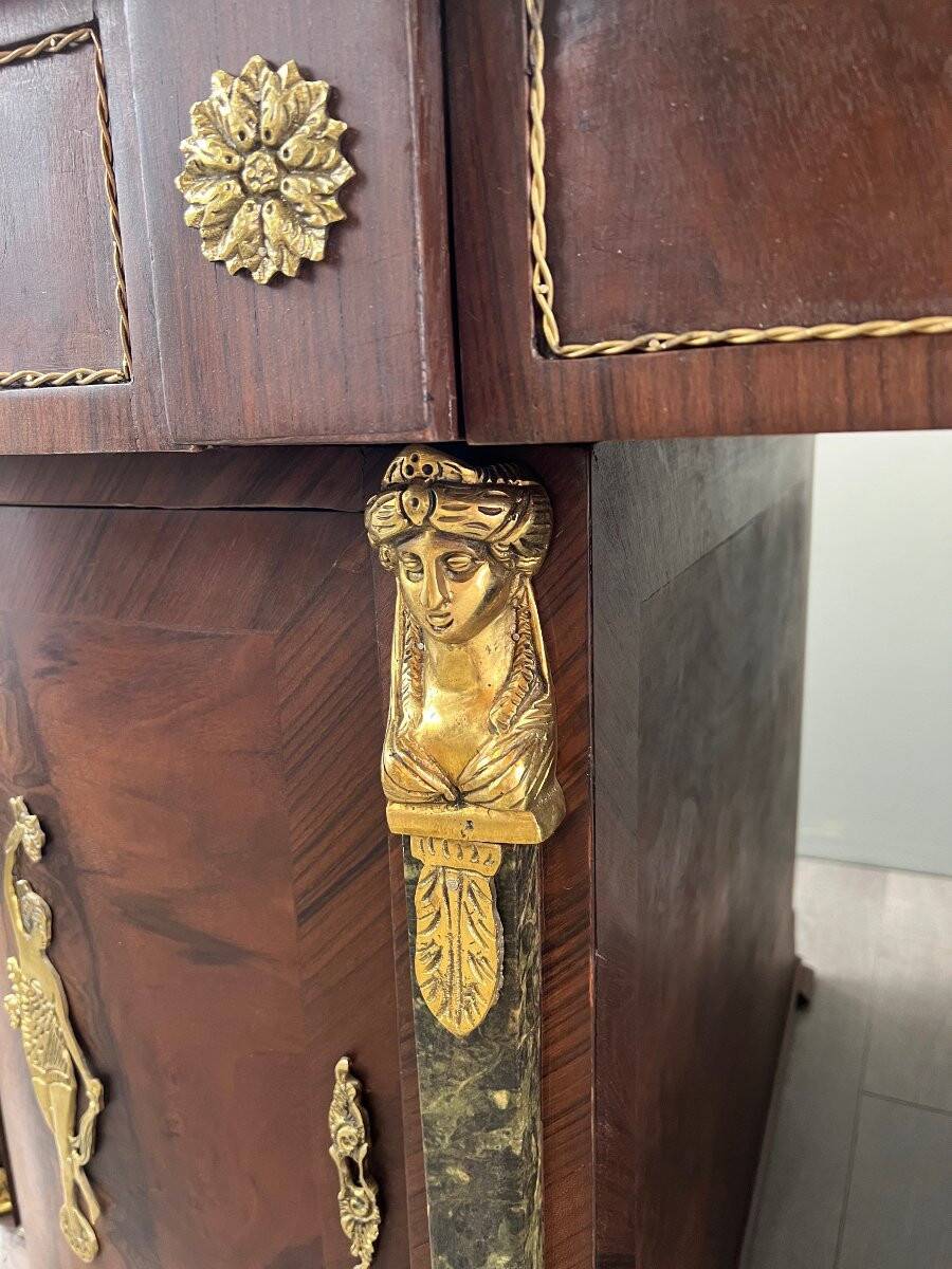 Bureau Empire en acajou et placage, bronze doré, début XIXe siècle