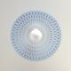 Vintage Trumpet Pendant Lamp Meblo Blue Plastic Hanging Light 1970's
