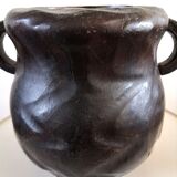 Vintage brutalist wooden pitcher