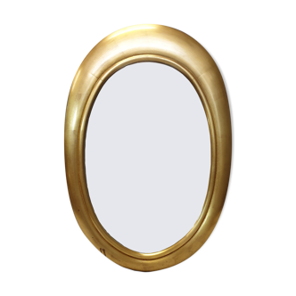 Gold beech mirror with leaf - 92x63cm