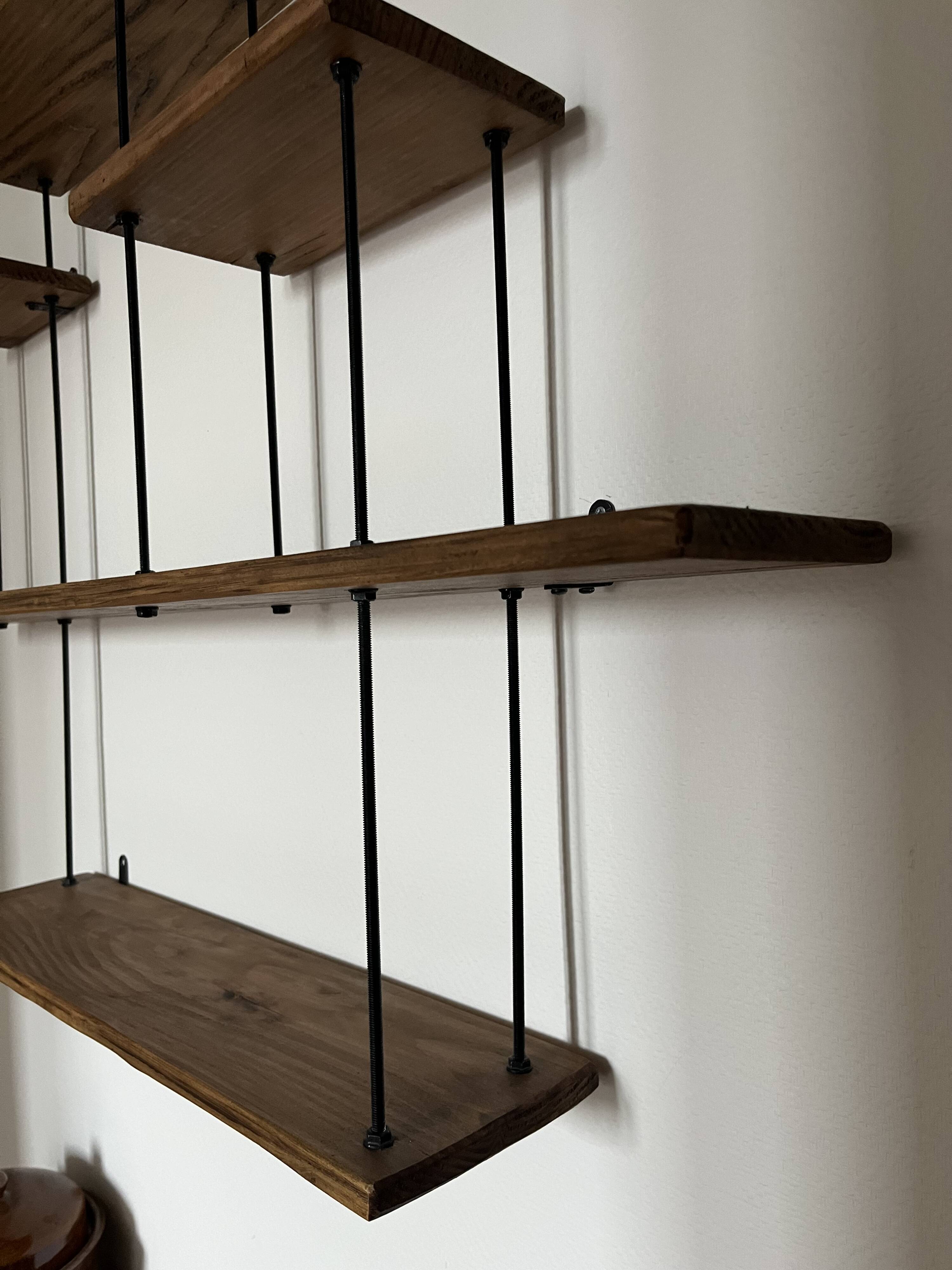Industrial asymmetrical shelf