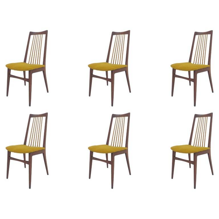 Set of Six Mid Century Dining Chairs, Denmark, 1970s