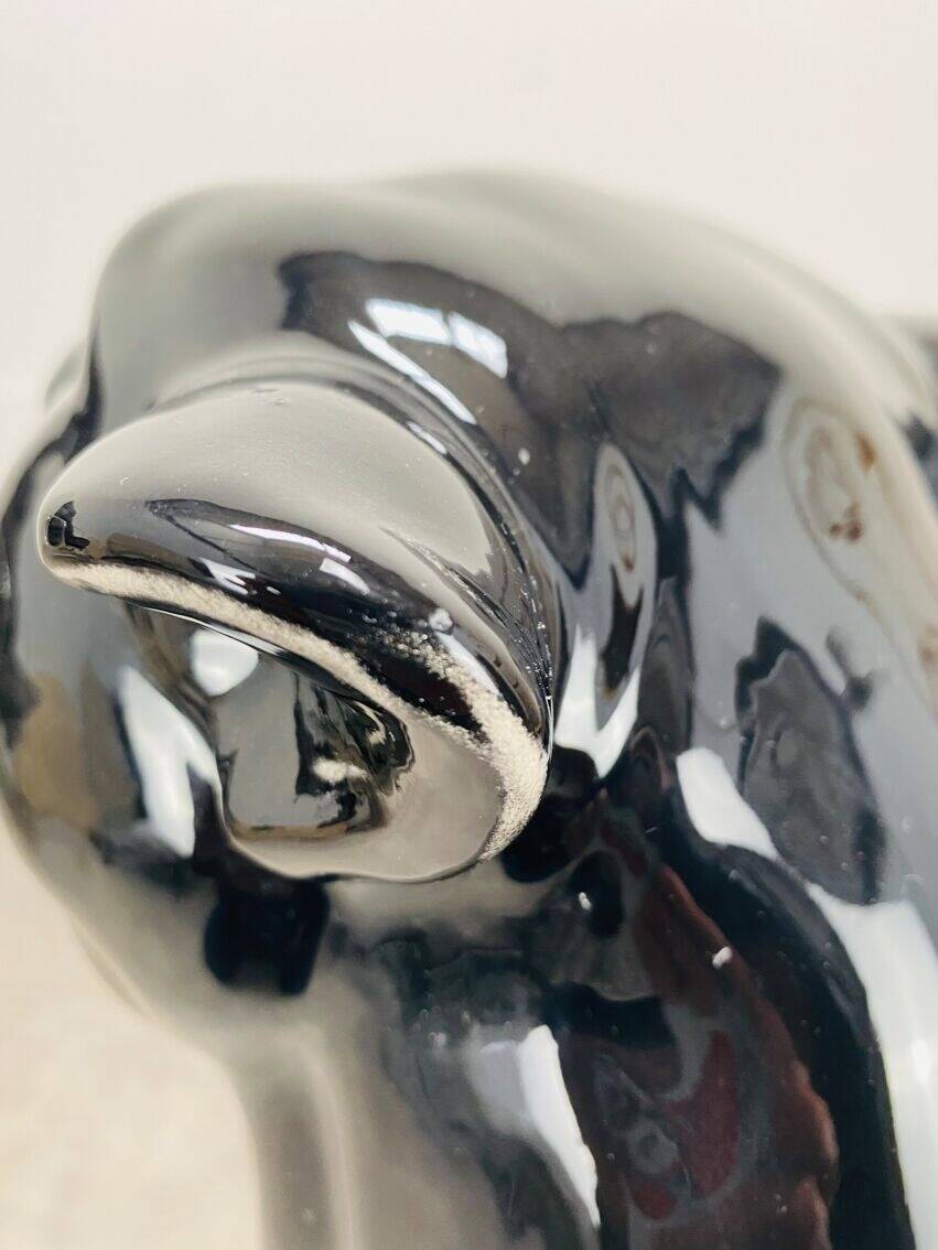 Black panther in ceramic floor 76 cm