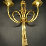 Paire d'appliques aux cors de chasse style Louis XVI - Hettier & Vincent