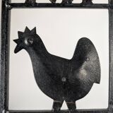 Animal Screen Att. Atelier Marolles and Jean Touret in Wrought Iron 1950s