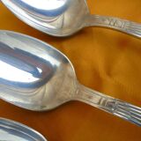12 art deco spoons silver metal goldsmith's hallmark