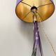 Large Purple Crystal Table Lamp, Signed by Vannes Le Chatel, France