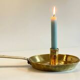 LOW HAND BRASS CANDLESTICK ANTIQUE