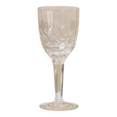 XL vintage wine glass Saint Louis in crystal glass - Faceted stem, beautiful details - France 1930s