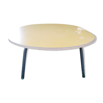 Large oval coffee table formica, circa 1960