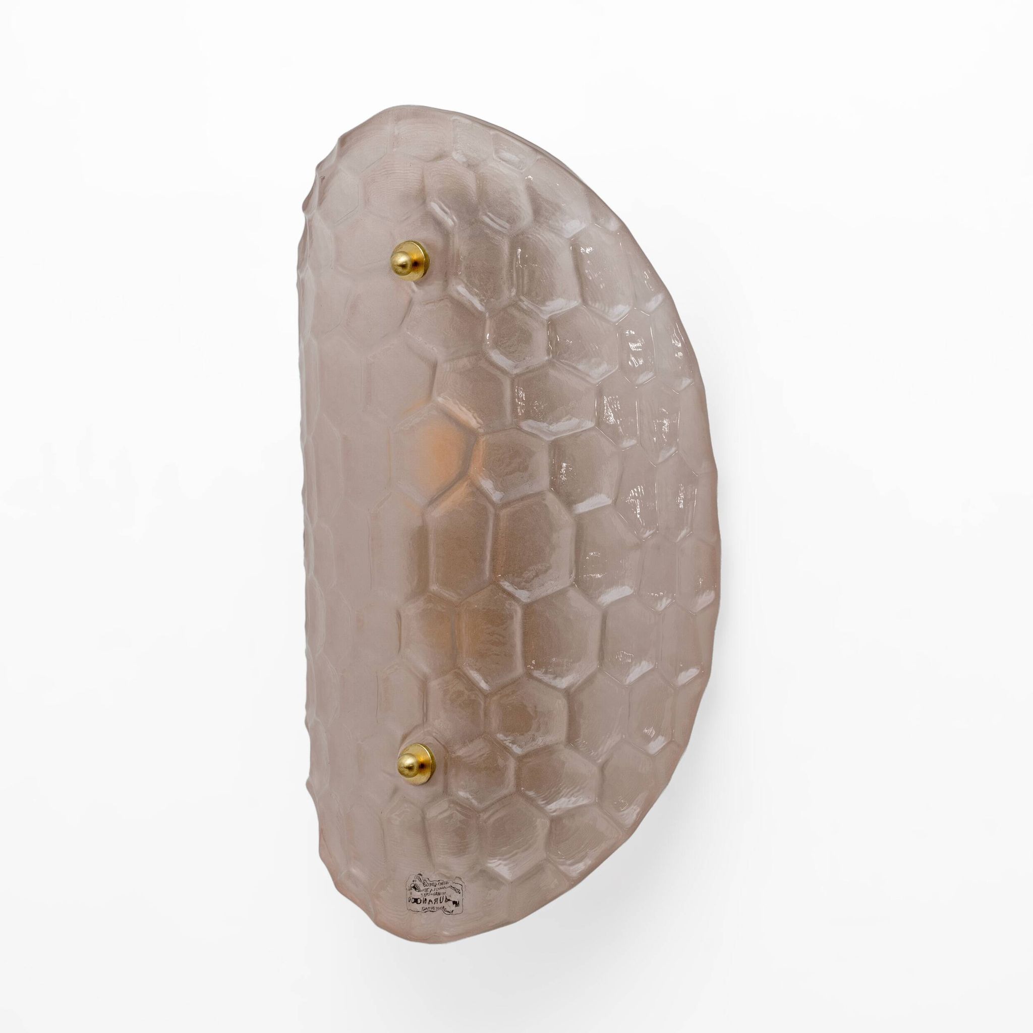 Pair of Modern Light Pink Murano Glass Sconces