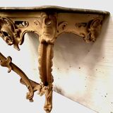 Louis XV style console in natural wood 19th century