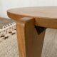 Table basse Jean Prouve en chêne massif diamètre 80cm Edition Vitra