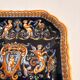 Old Plate Serving Salad Bowl Earthenware Gien Renaissance Angelot Model Made