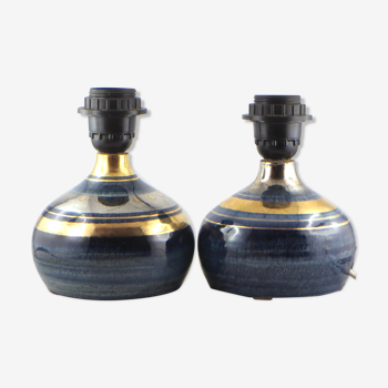 2 pieds de lampe céramique george pelletier vintage vallauris 50/capron