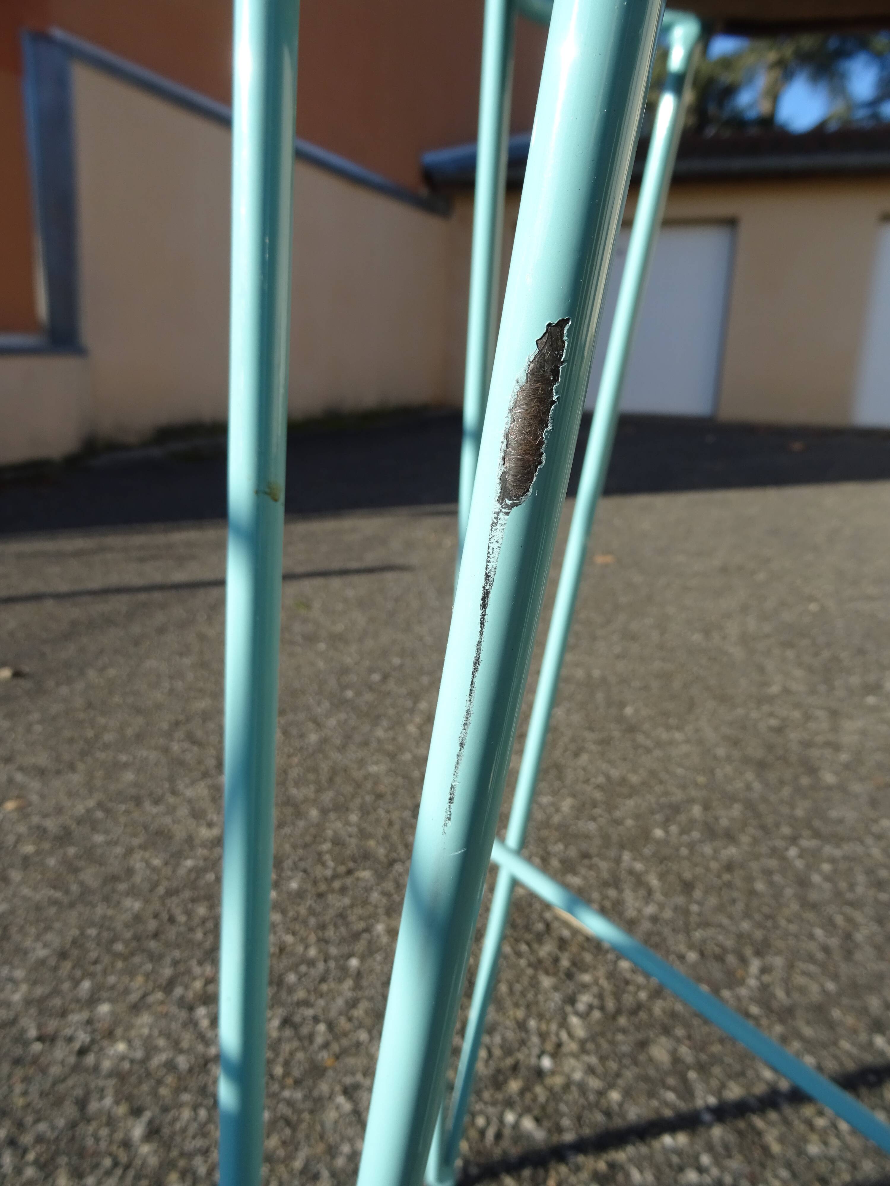 Paire de tabourets hauts tabourets de bar cuir et métal turquoise