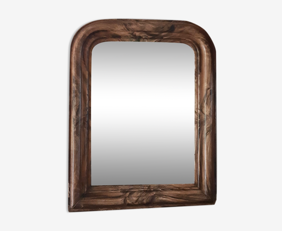 Miroir style Louis Philippe au mercure 58 cm x 46 cm