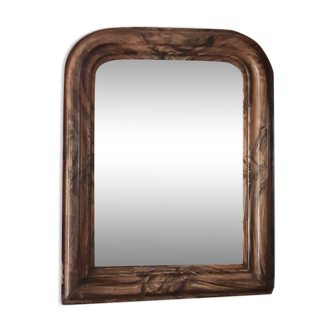 Miroir style Louis Philippe au mercure 58 cm x 46 cm