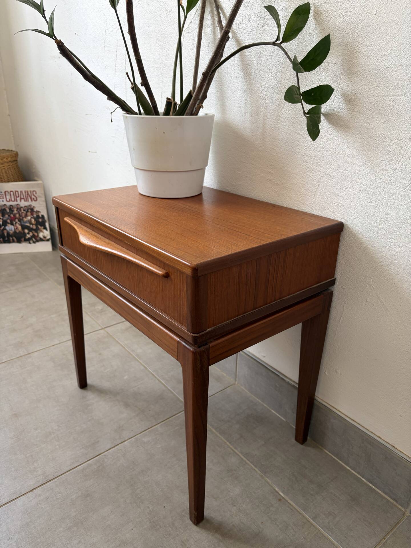 Vintage bedside table from the 1960s.