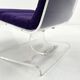 Fauteuil Space Age en plexiglas avec coussin mauve, 1970