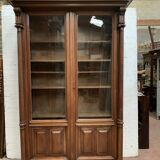 Showcase library in solid walnut Showcase Napoleon III XIX century