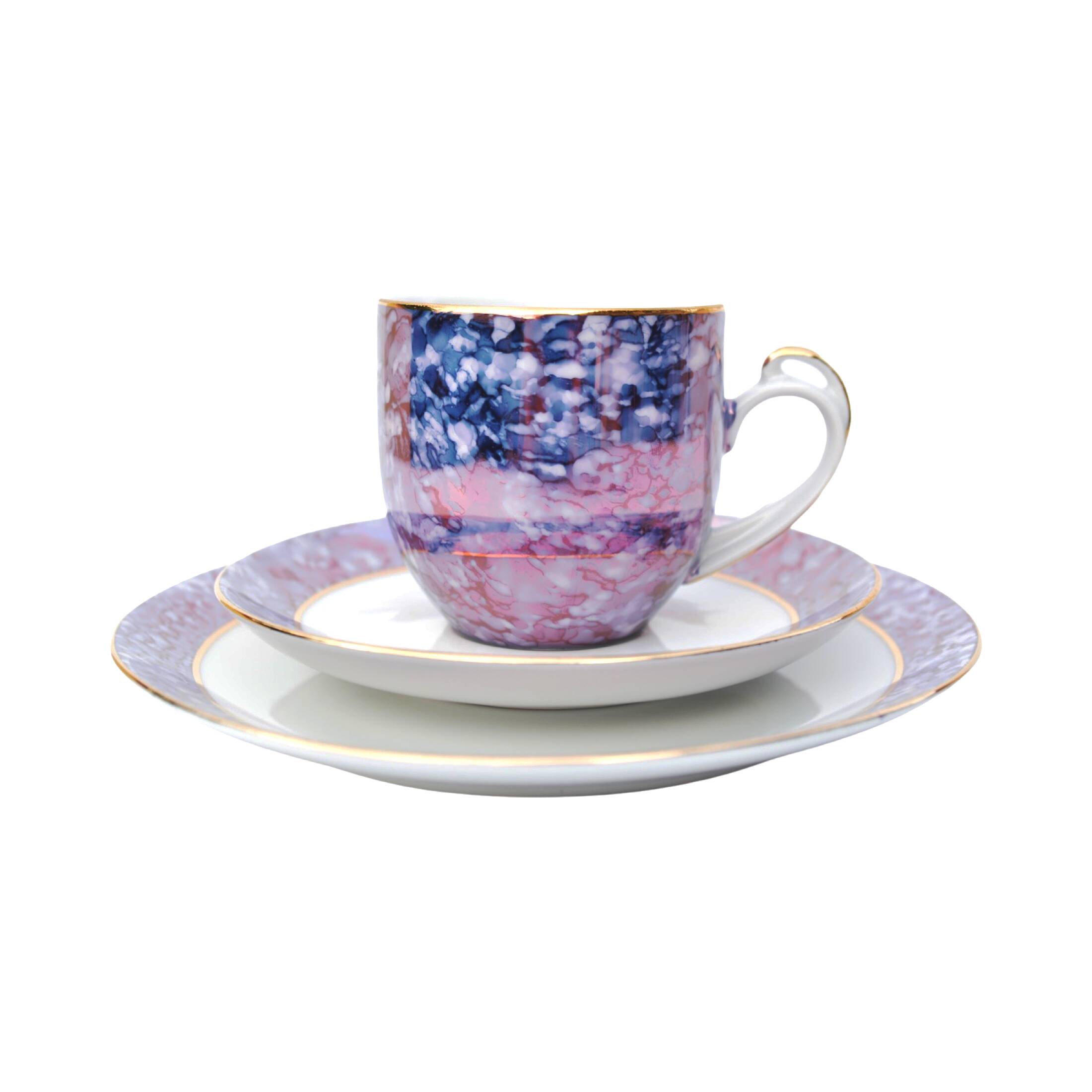 Marble breakfast set, Victoria Czechoslovakia, 1980s.