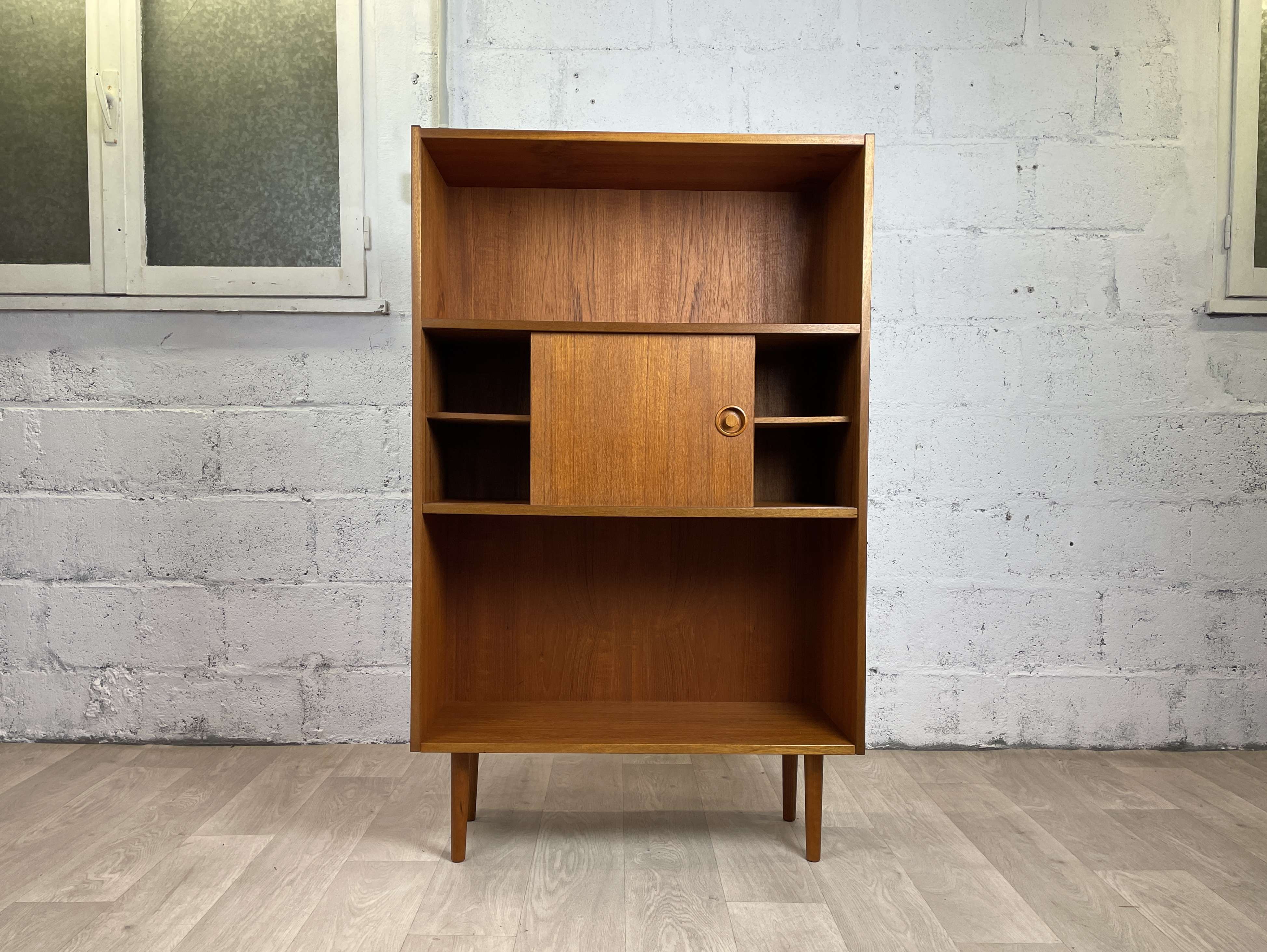 Scandinavian teak bookcase, 60s
