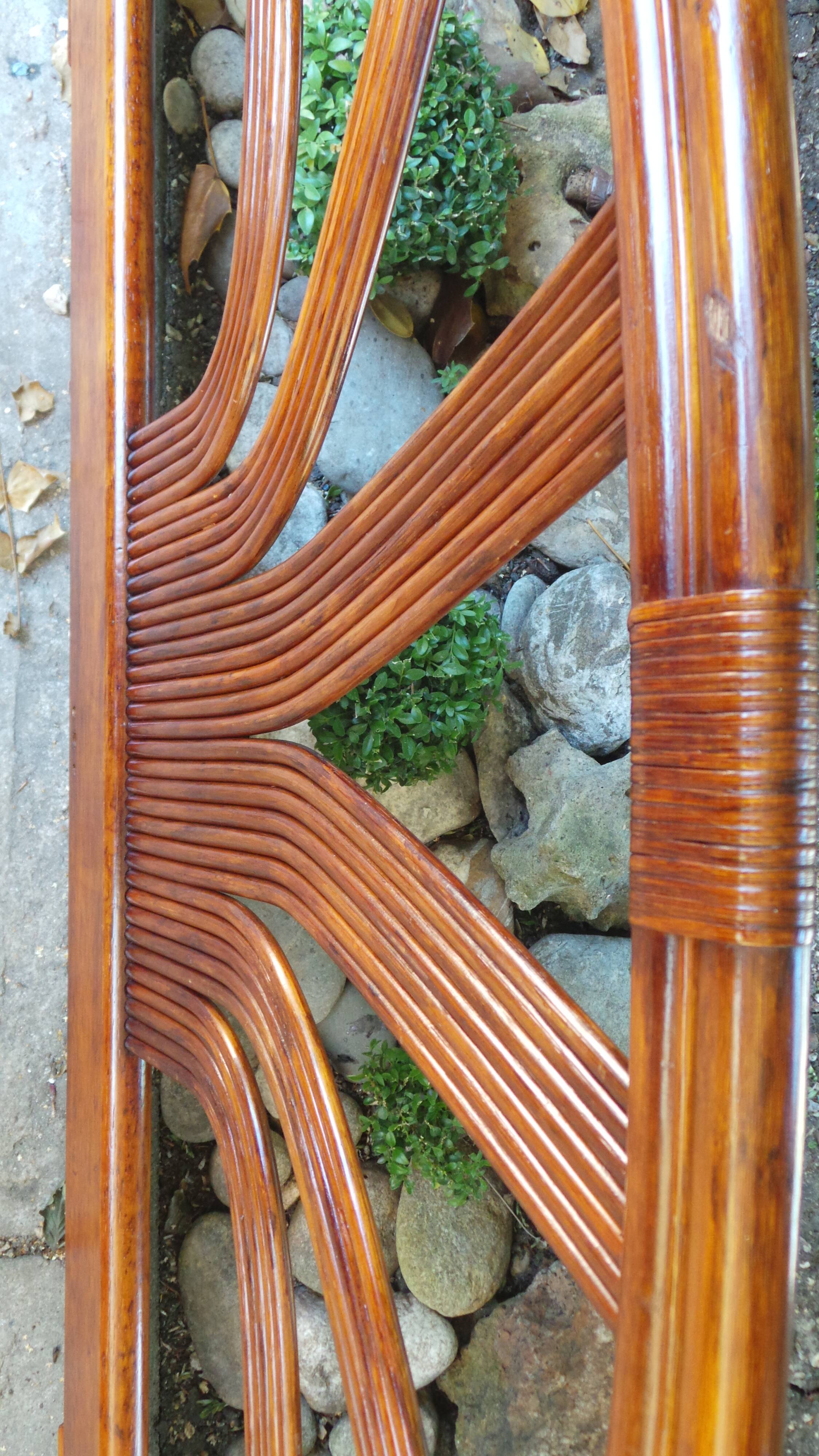 Vintage rattan headboard