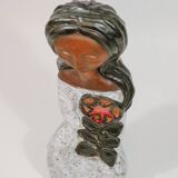 Handcrafted Ceramic Woman Sculpture by Rogier Vandeweghe for Perignem 1960s